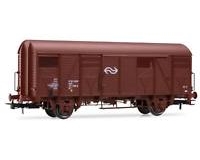 NS, 2-unit set closed wagons GS, brown livery, with open shutters, period IV