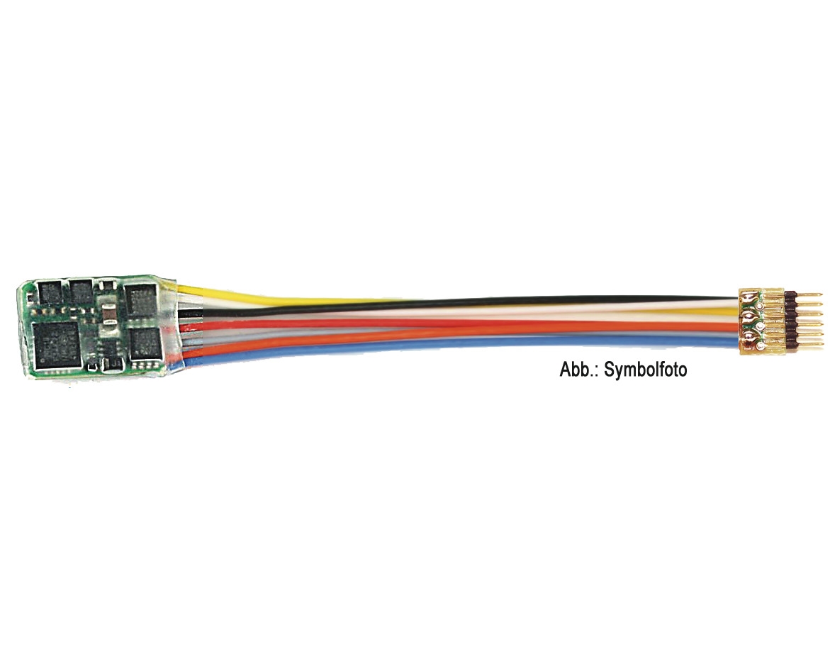 DCC-DECODER 6-POL. 80MM LITZE