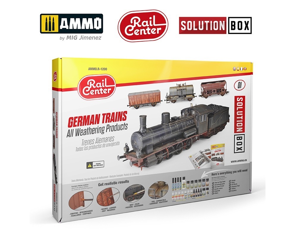 SOLUTION BOX RAIL CENTER #01 GERMAN TRAINS WEATHERING