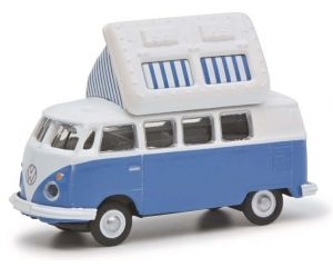 VW T1c  Camper blauw/wit