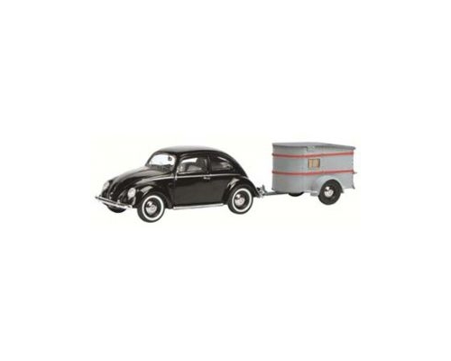 VW Kever (bril) + caravan